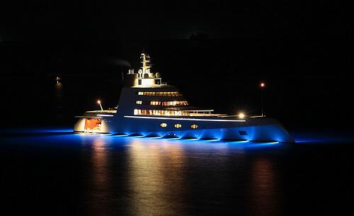 Yacht nighttime by Paolo Antonio Gonella