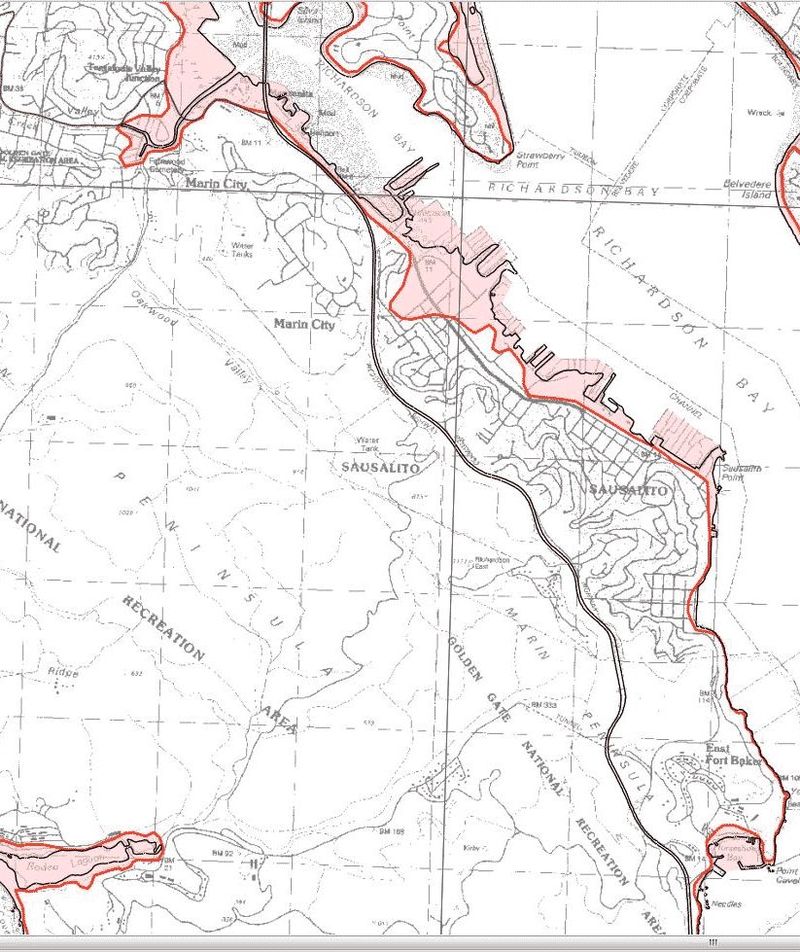 Sausalito Tsunami map 2