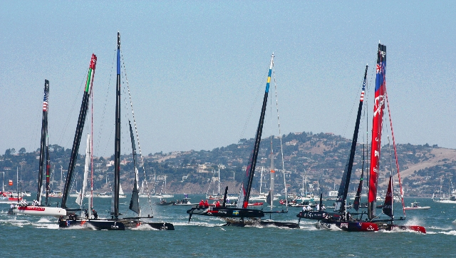 Americas Cup Race by MarkDoliner